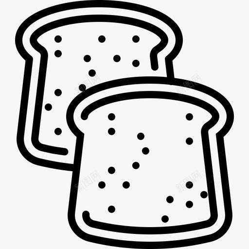 面包食品甜点3直系图标svg_新图网 https://ixintu.com 直系 面包 食品甜点3