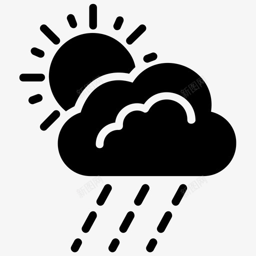 天气蓬松的云雨云图标svg_新图网 https://ixintu.com 天气 水滴 蓬松的云 野营雕文图标 雨云 雨天