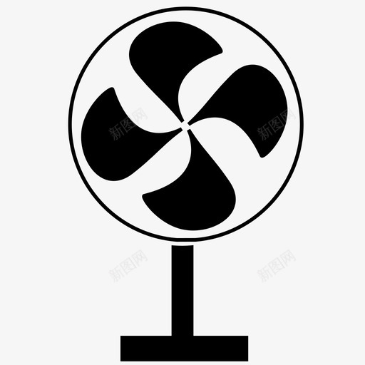 风扇电扇通风机图标svg_新图网 https://ixintu.com 电扇 通风机 风扇