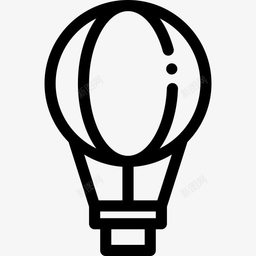 热气球运动型45直线型图标svg_新图网 https://ixintu.com 热气球 直线型 运动型45
