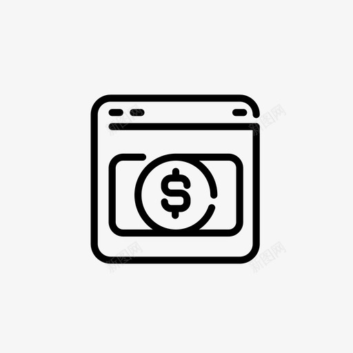 图像银行美元图标svg_新图网 https://ixintu.com 业务和营销集2 图像 美元 银行 页面
