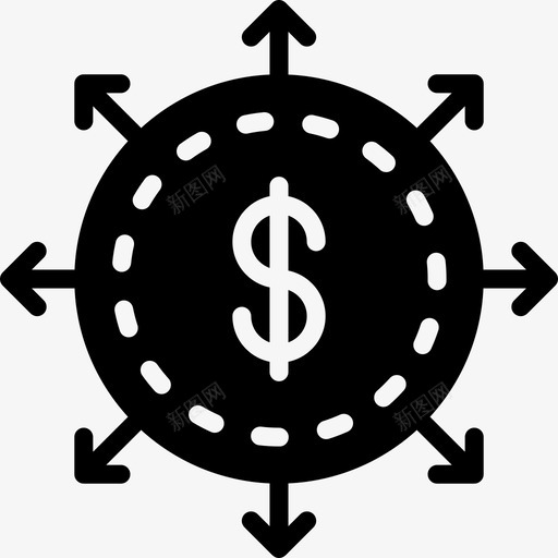 硬币启动5填充图标svg_新图网 https://ixintu.com 启动5 填充 硬币