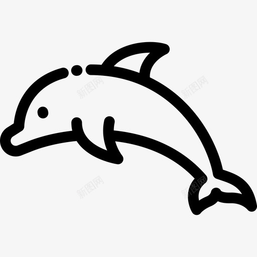 海豚动物31直系图标svg_新图网 https://ixintu.com 动物31 海豚 直系