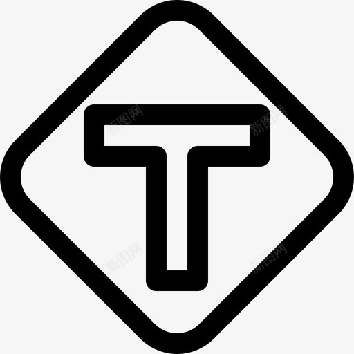 T形交叉口交通标志3线形图标svg_新图网 https://ixintu.com T形交叉口 交通标志3 线形
