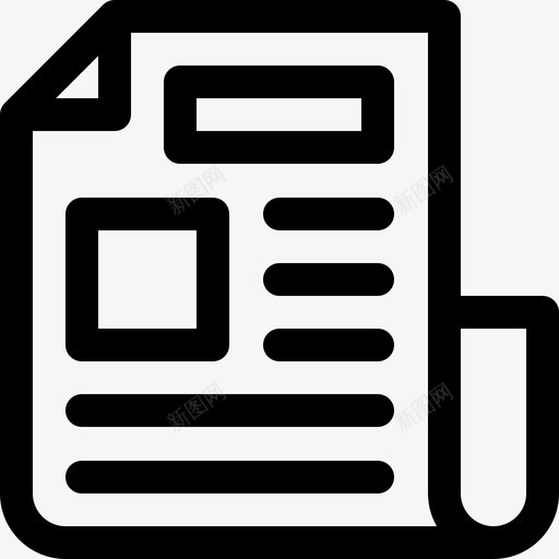 报纸ui界面14线性图标svg_新图网 https://ixintu.com ui界面14 报纸 线性