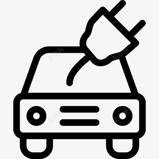 电动汽车自然生态3直线型图标svg_新图网 https://ixintu.com 电动汽车 直线型 自然生态3