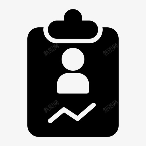 报表剪贴板索引图标svg_新图网 https://ixintu.com 人员 剪贴板 员工和员工字形 报表 索引 绩效