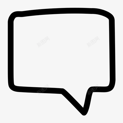 演讲泡泡手绘图标svg_新图网 https://ixintu.com 手绘 泡泡 演讲 绘画