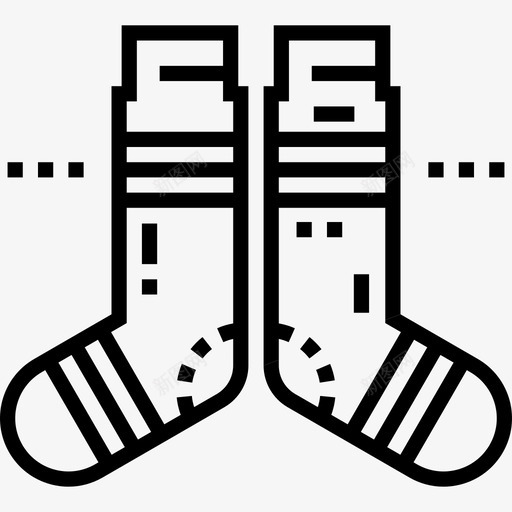 袜子秋装4件直线型图标svg_新图网 https://ixintu.com 直线型 秋装4件 袜子