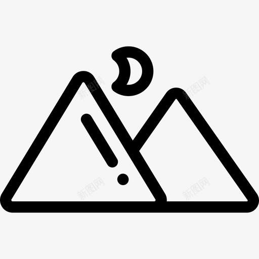 山地露营26直线型图标svg_新图网 https://ixintu.com 山地 直线型 露营26
