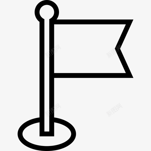 旗子全球物流8直线型图标svg_新图网 https://ixintu.com 全球物流8 旗子 直线型