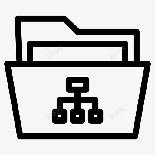文件夹流多媒体图标svg_新图网 https://ixintu.com 多媒体 存储 文件夹 流