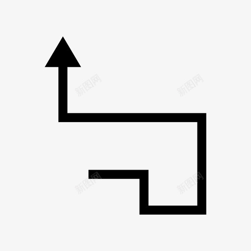 箭头方向指针图标svg_新图网 https://ixintu.com 实心细箭头 指针 方向 符号 箭头 锯齿形
