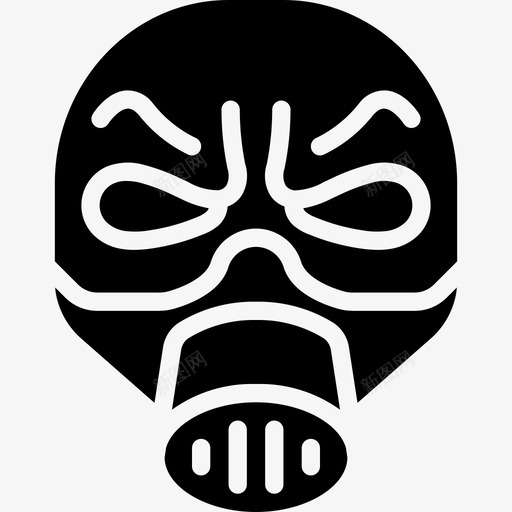防毒面具恐怖表情3填充图标svg_新图网 https://ixintu.com 填充 恐怖表情3 防毒面具