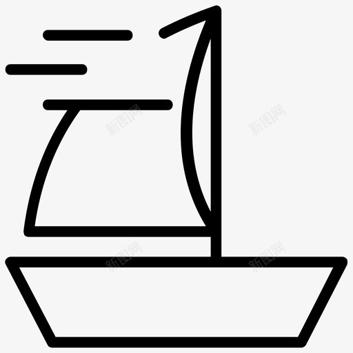 游艇帆船运动游艇图标svg_新图网 https://ixintu.com 帆船 游艇 运动游艇 速度相关线图标