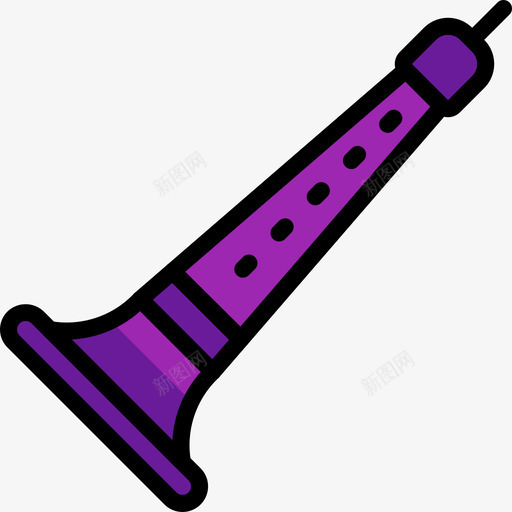 单簧管音乐25线性颜色图标svg_新图网 https://ixintu.com 单簧管 线性颜色 音乐25