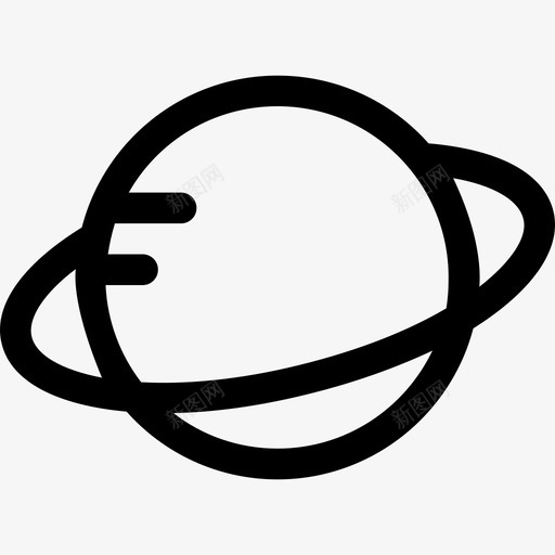 土星科学技术2直线型图标svg_新图网 https://ixintu.com 土星 直线型 科学技术2