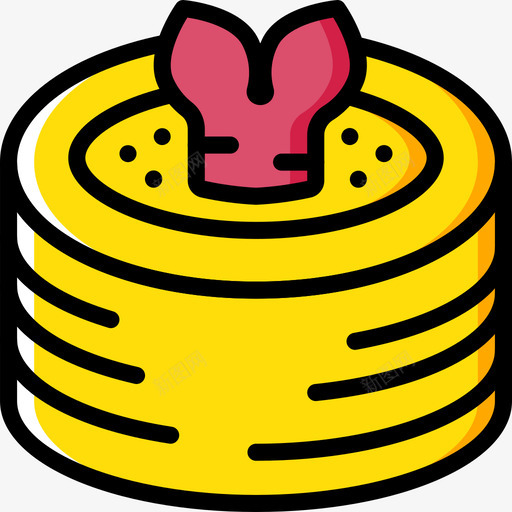 寿司美食7黄色图标svg_新图网 https://ixintu.com 寿司 美食7 黄色