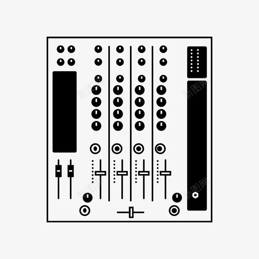 混音器俱乐部舞蹈图标svg_新图网 https://ixintu.com dj dj混音器 俱乐部 混音器 舞蹈 音乐
