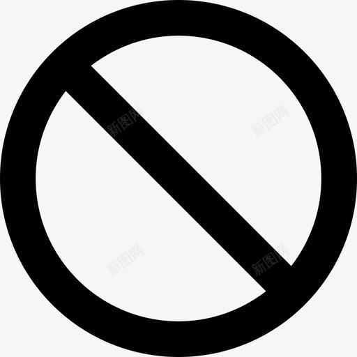 禁止通知单色图标svg_新图网 https://ixintu.com 单色 禁止 通知