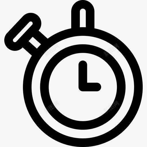 秒表足球6直线型图标svg_新图网 https://ixintu.com 直线型 秒表 足球6