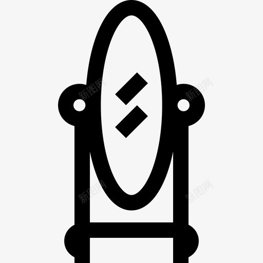 镜子复古装饰10线性图标svg_新图网 https://ixintu.com 复古装饰10 线性 镜子