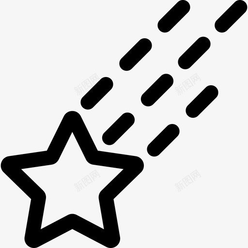 星星自然14直线图标svg_新图网 https://ixintu.com 星星 直线 自然14