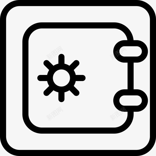 保险箱安全36线性图标svg_新图网 https://ixintu.com 保险箱 安全36 线性