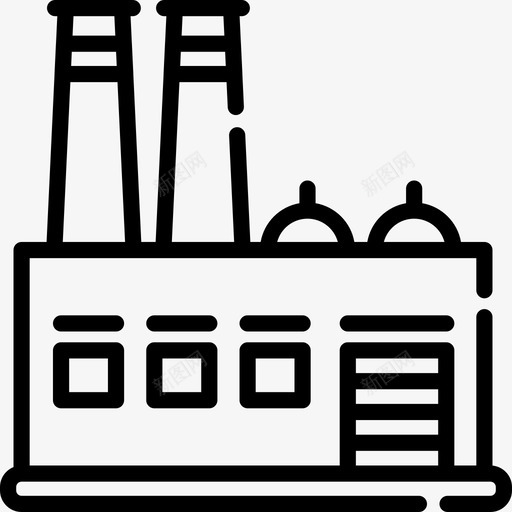 工厂工业过程3线性图标svg_新图网 https://ixintu.com 工业过程3 工厂 线性