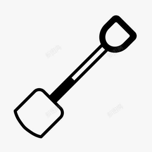 铁锹园艺物品图标svg_新图网 https://ixintu.com 园艺 工具 物品 铁锹