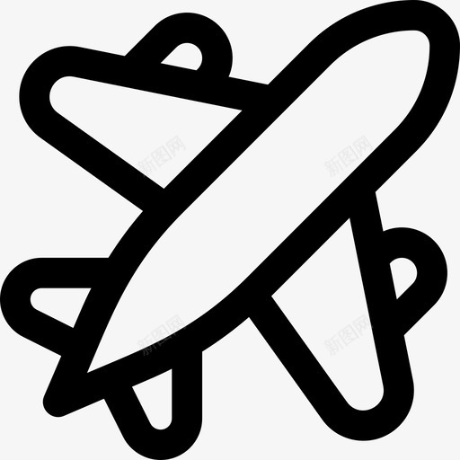 飞机假日6直线型图标svg_新图网 https://ixintu.com 假日6 直线型 飞机