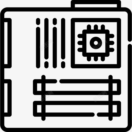主板技术5线性图标svg_新图网 https://ixintu.com 主板 技术5 线性
