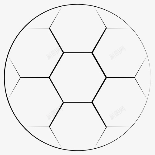 球足球手绘游戏图标svg_新图网 https://ixintu.com 手绘游戏 球 足球