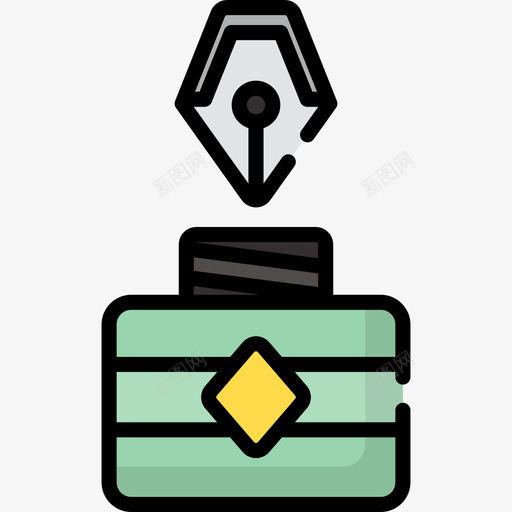 墨水普通艺术14线颜色图标svg_新图网 https://ixintu.com 墨水 普通艺术14 线颜色