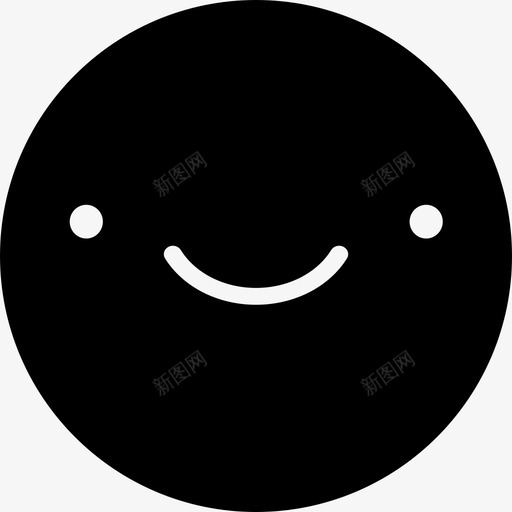 快乐笑脸有趣古怪图标svg_新图网 https://ixintu.com 古怪 古怪的笑脸黑色填充 快乐笑脸 有趣