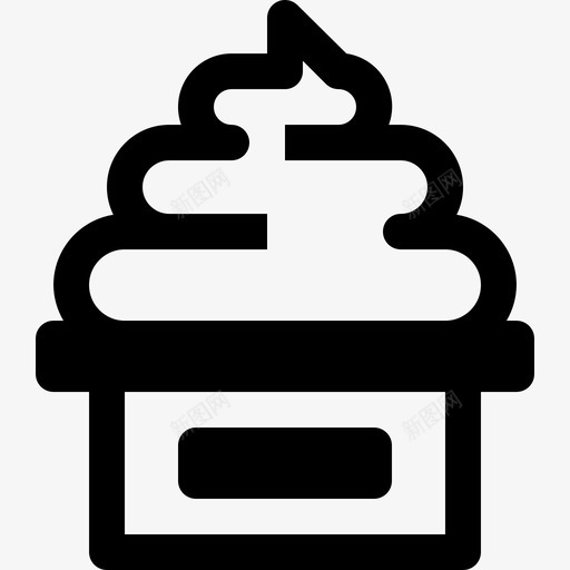 纸杯蛋糕食品和饮料8直系图标svg_新图网 https://ixintu.com 直系 纸杯蛋糕 食品和饮料8