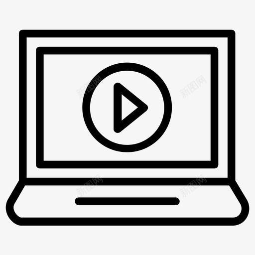 视频流媒体播放器电影图标svg_新图网 https://ixintu.com elearningline图标 多媒体 媒体播放器 电影 视频播放器 视频流