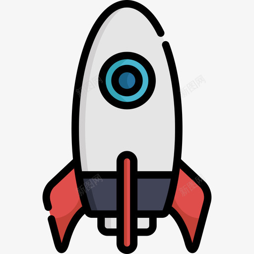 火箭玩具17线性颜色图标svg_新图网 https://ixintu.com 火箭 玩具17 线性颜色