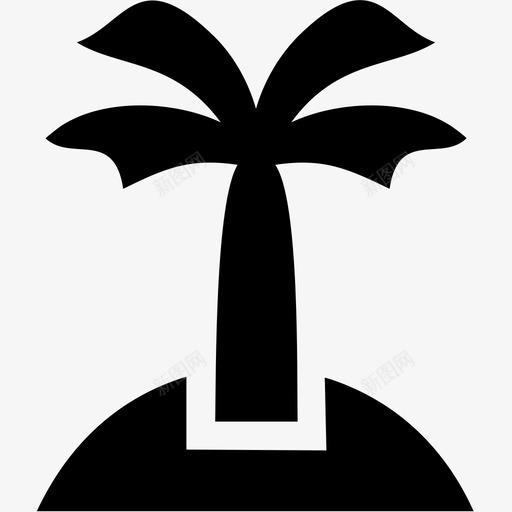岛海滩旅游图标svg_新图网 https://ixintu.com 岛 旅游 旅行实心 海滩 热带