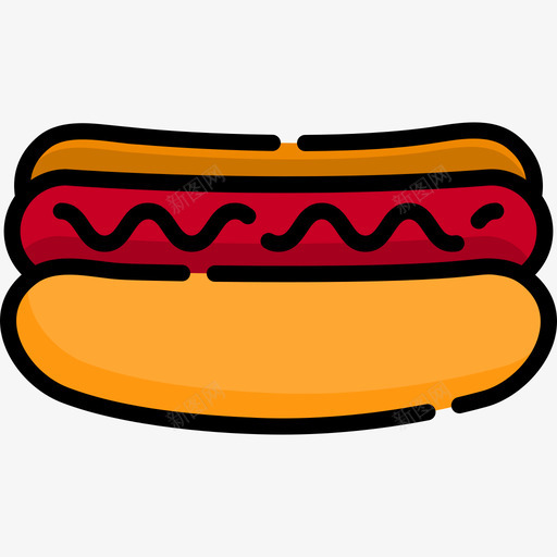 热狗食物和饮料10线性颜色图标svg_新图网 https://ixintu.com 热狗 线性颜色 食物和饮料10