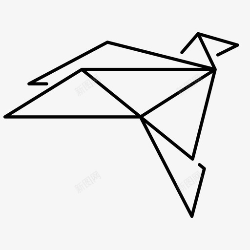 折纸鸟工艺品图标svg_新图网 https://ixintu.com 工艺品 折纸 纸 苍蝇 鸟