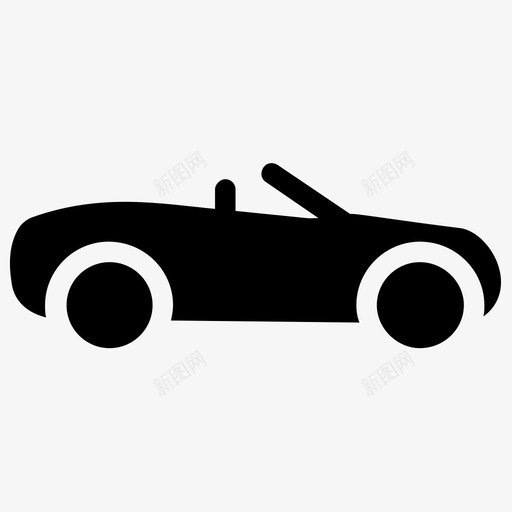 敞篷车乘用车汽车字形标图标svg_新图网 https://ixintu.com 乘用车 敞篷车 汽车字形矢量图标