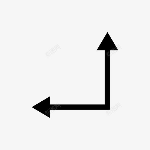箭头后横道图标svg_新图网 https://ixintu.com 后 实心细箭头 左 方向 横道 箭头