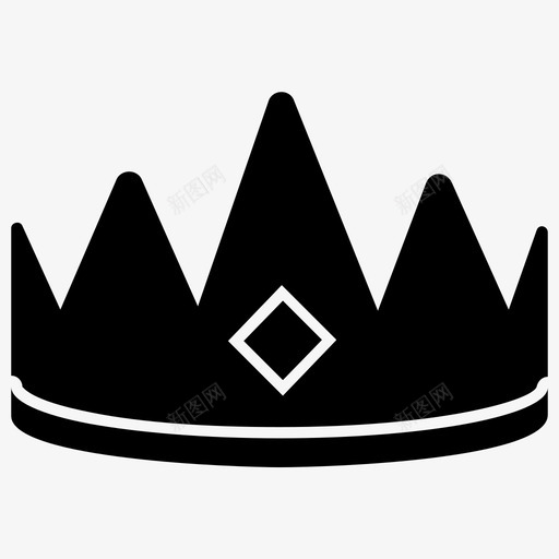 金王冠王子王冠皇冠图标svg_新图网 https://ixintu.com 宝物雕文图标 王子王冠 皇冠 金王冠