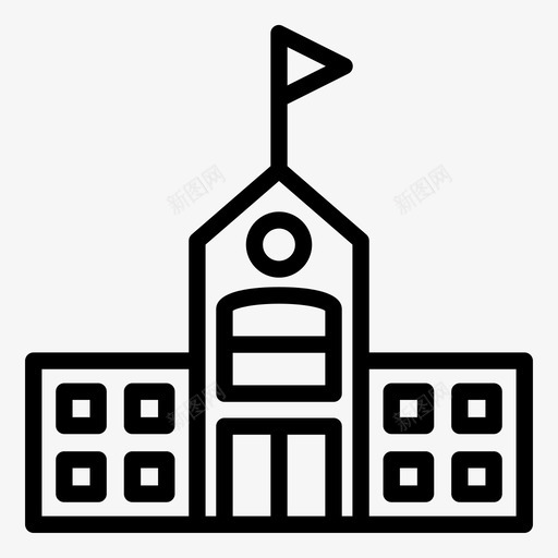 大楼学院学校图标svg_新图网 https://ixintu.com 大学 大楼 学校 学院 教育台