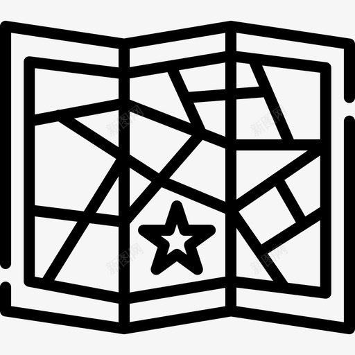 地图冒险运动8直线图标svg_新图网 https://ixintu.com 冒险运动8 地图 直线