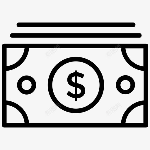 货币资金现金图标svg_新图网 https://ixintu.com 流动资金 现金 移动银行和支付在线图标 美元 货币 资金