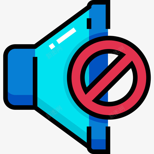 静音ui接口15线性颜色图标svg_新图网 https://ixintu.com ui接口15 线性颜色 静音