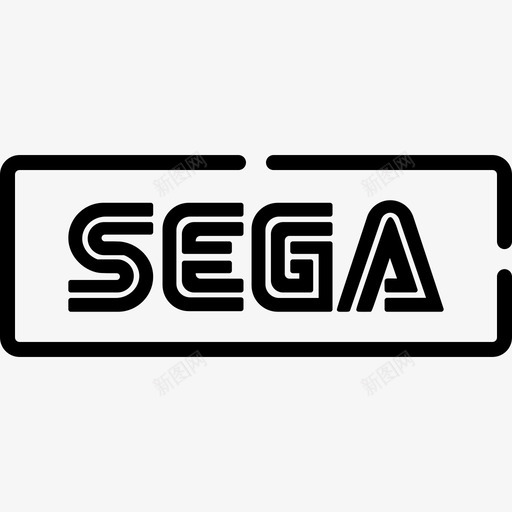 世嘉视频游戏标志3线性图标svg_新图网 https://ixintu.com 世嘉 线性 视频游戏标志3