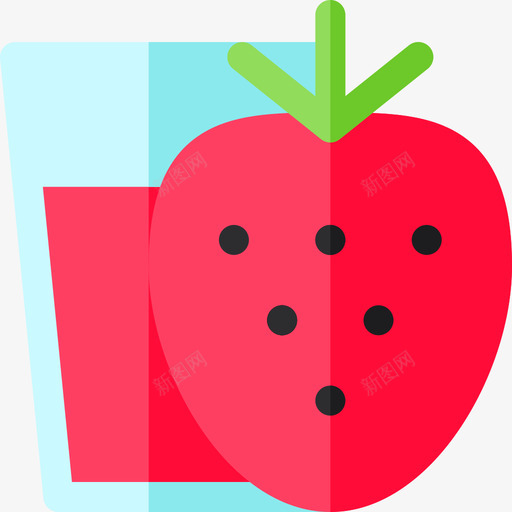 草莓汁夏季食品饮料无糖图标svg_新图网 https://ixintu.com 夏季食品饮料 无糖 草莓汁